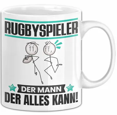 Produktbild von Rugbyspieler Tasse Geschenk für Rugbyspieler Der Mann Der Alles Kann Geschenkidee zum Geburtstag (Weiß)