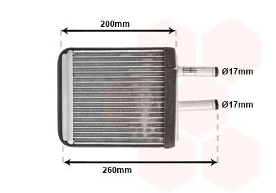 Image de VAN WEZEL 83006009 Échangeur thermique Chauffage intérieur Radiateur pour KIA SPORTAGE (K00)