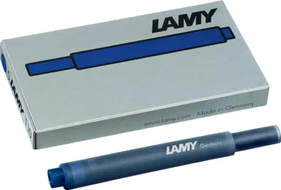 Produktbild von LAMY Großraum-Tintenpatronen T10 blauschwarz im Blister 5 Patronen