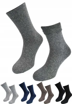 Image de Pofantazjujmy Chaussettes Angora Laine Non Compressives 5 Paires Homme