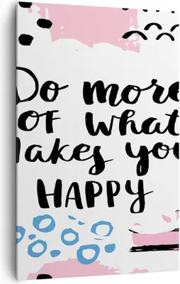 Produktbild von Bild auf Leinwand - Leinwandbild - Einteilig - Worte Motivation glücklich Nachricht - 80x120cm - Wand Bild - Wandbilder - Leinwanddruck - Wanddekoration - Leinwand bilder - Wandbild - PA80x120-2878
