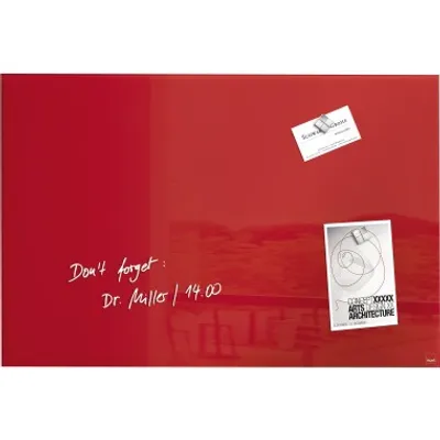 Produktbild von SIGEL GL122 Glas-Magnettafel / Magnetboard Artverum, 40x60 cm, rot