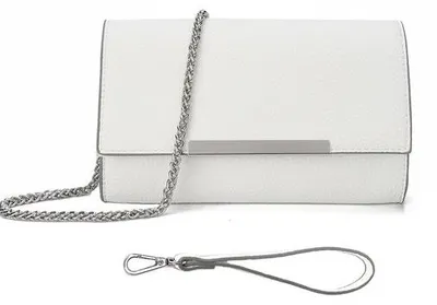 Produktbild von Kleine, weiße, bequeme Crossbody-Taschen mit Kettengliedern, Sommer-Taschen für Damen