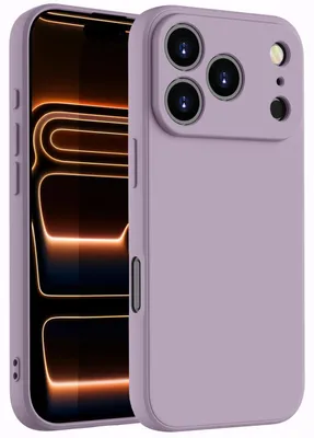 Produktbild von Hülle für iPhone 17 Pro, Slim Liquid Silikon Gel Gummi Stoßfest Schutzhülle Lila