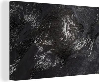 Obrázok produktu pre OneMillionCanvasses® - Obrazy na plátne - 140x90 cm, Mramor - Kamene - Čierna, Nástenná umelecká tlač Nástenná dekorácia - Fotografia na plátne - Obraz na drevenom ráme