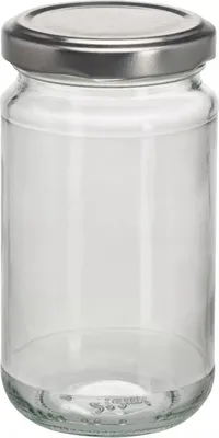 Obrázok produktu pre Zaváracie poháre Gastro 212 ml, strieborné skrutkovacie viečko, sada 6 ks