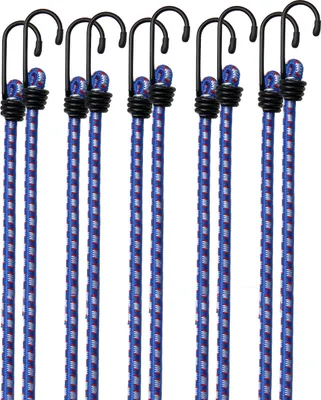 Produktbild von DEUBA® 10x Spanngummi Set Metallhaken 30,5cm Expander Gepäckspanner Universal Gepäckgummi Spannseil