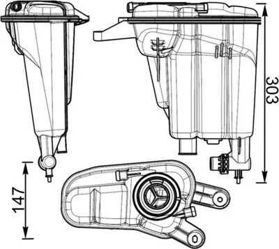 Produktbild von MAHLE Kühlwasserbehälter für AUDI Q5 A5 A4 Allroad B8