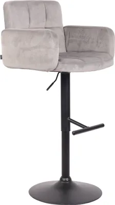 Produktbild von Barhocker HLO-CP326 Samt schwarz  grau