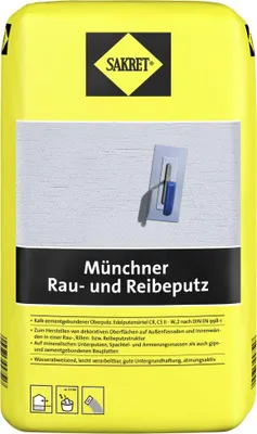 Produktbild von SAKRET Münchner Rau- und Reibeputz 25 kg Sack weiß 2,0 mm