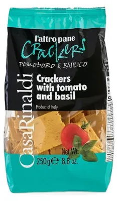 Produktbild von Casa Rinaldi Italienische Crackers mit Tomate & Basilikum – Knuspergebäck - 250 g