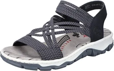Produktbild von Rieker Komfort Sandalen Ribbonstretch/Namur Damen 362D3638383838 Blau 37 EU