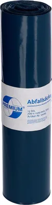 Immagine prodotto di 10 sacchi della spazzatura PREMIUM 10065 in LDPE riciclato, 120 l, blu, confezione da 15 pezzi