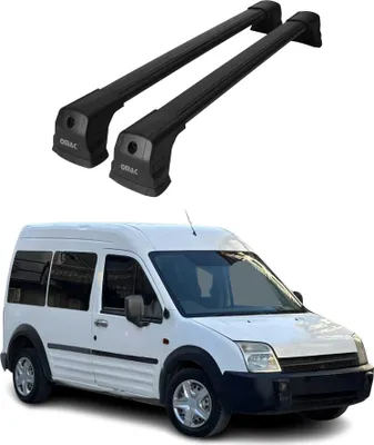 Image de Barres de toit transversales pour Ford Transit Connect 2002-2014 Noir en Alu