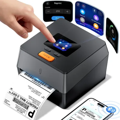 Thermischer Etikettenprinter D420D, Bluetooth, 4x6 Zoll, Touchscreen