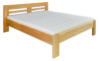 Produktbild von Bett Holzbett Echtes Holz Betten Hotel 180x200 Stil Massive Möbel Schlafzimmer