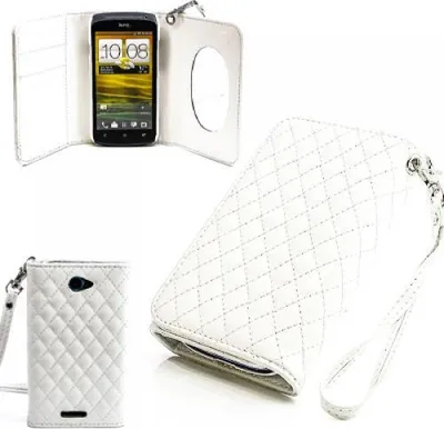 Produktbild von HTC One S (Z520e) Booksytle Handtasche Mirror Weiss