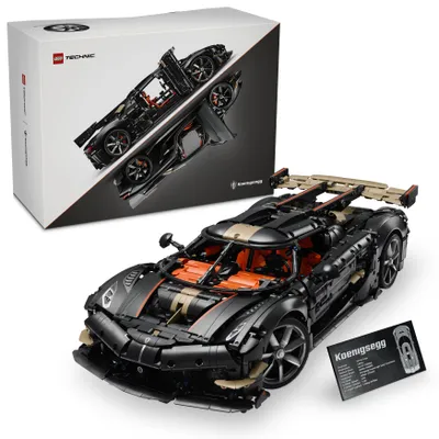 Produktbild von LEGO Technic Koenigsegg Sadair’s Spear Hypercar - Auto Modellbau für Erwachsene - MINT Rennauto mit V8-Kolbenmotor, Triplex-Dämpfern & Geistermodus - Geschenk für Autoliebhaber - 42232