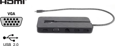 Produktbild von HP USB-C Mini Dock HSA-Q001PR HDMI VGA RJ-45 Port Replikator