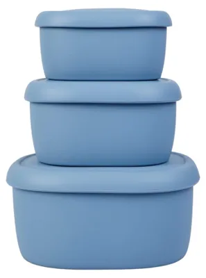 Obrázek produktu pro Nádoby na skladování potravin – Opakovaně použitelné – Vzduchotěsné – Silikonové – Vhodné do myčky – Odolné vůči teplotám – Vhodné do trouby/mikrovlnné trouby – Sady úložných boxů