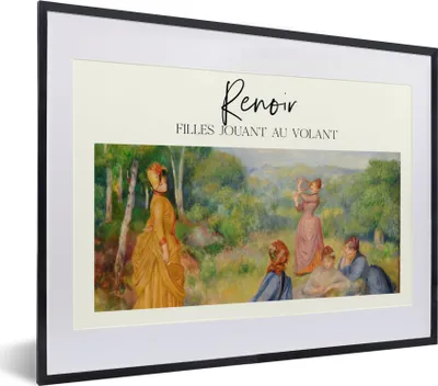 Produktbild von MuchoWow® Gerahmtes Poster Kunst - Renoir - Alte Meister 40x30 cm - Poster mit Schwarzem Bilderrahmen Wandposter Rahmen Foto Bilder - Bilderrahmen - Poster im Rahmen