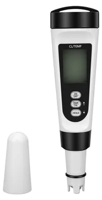 Wasserqualitätstester, digital, Chlor & Temperatur, 0-4 ppm, 0-60 °C