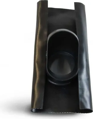 Produktbild von Auraflex DN 125 schwarz m. Wetterkappe + Adapter auf DN100