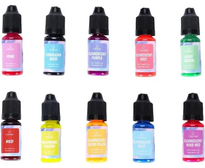 Produktbild von Flüssige Kerzenfarben 10er Set für DIY Kerzenherstellung