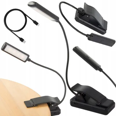 Immagine prodotto di Libro di lettura luce notturna usb con clip sano per gli occhi 9 led
