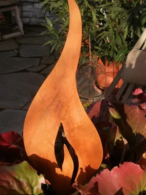 Produktbild von Edelrostoptik Flamme zum Stecken Edelrostoptik Flammen - h = 18 cm