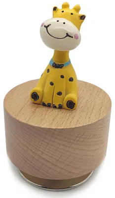 Mini Holzdrehspieluhr mit Giraffe – You Are My Sunshine