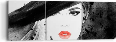 Produktbild von Bild auf Leinwand - Leinwandbild - Frau Gesicht Lippen - 90x30cm - Wand Bild - Wanddeko - Wandbilder - Leinwanddruck - Bilder - Kunstdruck - Wanddekoration - Leinwand bilder - Wandkunst - CA90x30-3916