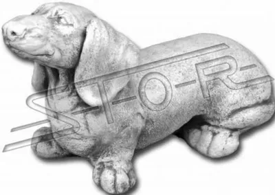 Produktbild von Garten Dekoration Dackel Terrasse Figuren Figur Deko Statue Skulptur S103082
