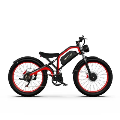 Obrázek produktu pro Elektrokolo Duotts N26 | 750W*2 Motor 48V20Ah Baterie Dosah 60KM Kotoučové Brzdy | Černo-Červená