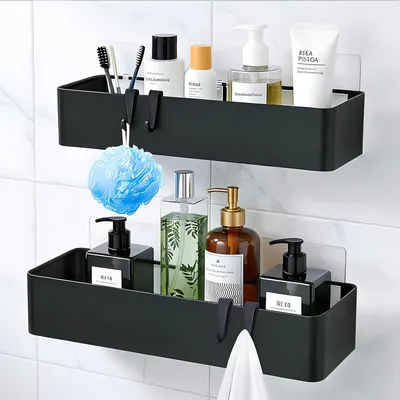 Produktbild von Duschablage, Duschregal, Badregal, ohne Bohren, Edelstahl Badezimmer Organizer, Selbstklebend Wasserdicht & Rostfrei