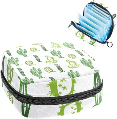 Productafbeelding van Tampon Opbergtas - Periode Pouch - Hygiënisch Opbergen - Zacht en Duurzaam Materiaal - 17x17x12 cm - Meerkleurig