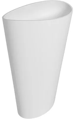 Zdjęcie produktu dla CERANO – Umywalka z odlewanego marmuru Valeo – wolnostojąca – matowa biel – 60 x 90 cm