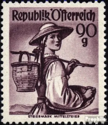 Produktbild von Briefmarken Österreich 1948 Mi 909 postfrisch Trachtenserie