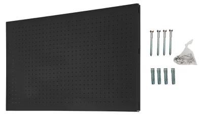 Image de Panneau Mural Panelclick 900x600 Antracite + 8 Hook Antracite 600x900x35 - Simonrack