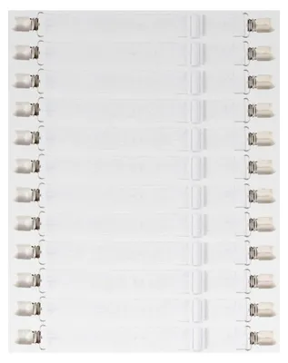 Produktbild von 12 Stück elastische Bettlakenspanner mit verstellbaren Metallclips in Weiß für Bettlaken, Matratzen, Bügelbretter oder Sofas