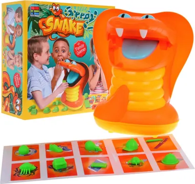 Obrázok produktu pre Arkádová hra "Hladný had" pre deti od 3 rokov. Rozpoznávanie tvarov + 10 figúrok + 10 kariet + zavretie úst