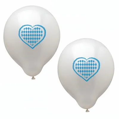 Produktbild von Papstar 81949, Spielzeugballon, Latex, Blau, Weiß, Mottoparty, Rund, 25 cm
