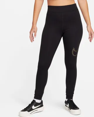 Produktbild von Nike W Nsw Pe Shine Hr Tght Black S