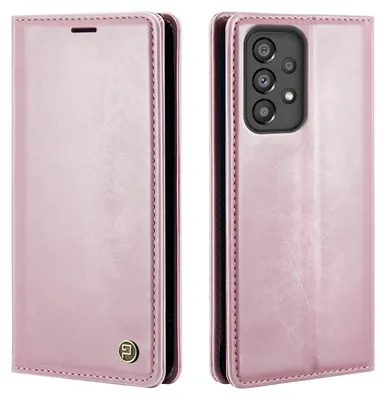 Produktbild von Handyhülle für Samsung Galaxy A53 5G Kunstleder Klapphülle Vintage Cover Hülle RFID Schutz Case Kartenfach Farbe: Rosa