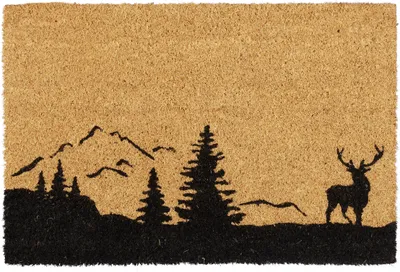 Image de relaxdays 10032748_0 relaxdays Kokosmatte braun/schwarz 40,0 x 60,0 cm