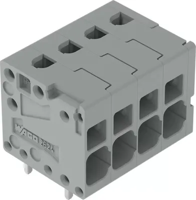 Produktbild von WAGO Leiterplattenklemme;4 mm²;Rastermaß 5 mm;grau 2624-1104