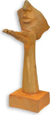 Produktbild von Eine rostige Gusseisenfigur, die einen Kuss zuwirft Replikat Retro Design Dekoration