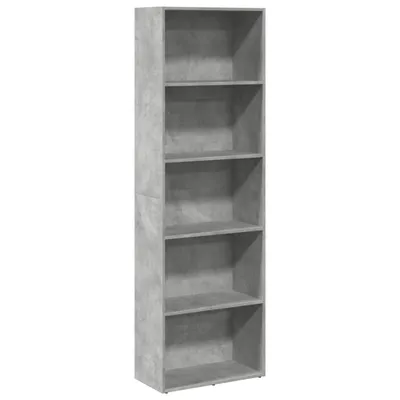 Image de vidaXL Bibliothèque gris béton 60x30x189 cm Bois composite