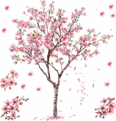 Produktbild von 269 Wandtattoo Kirschblütenbaum in 2 Größen - Größe 1200 x 1400 mm
