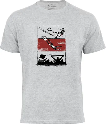 Produktbild von Cotton Prime® T-Shirt Fußball XL grau